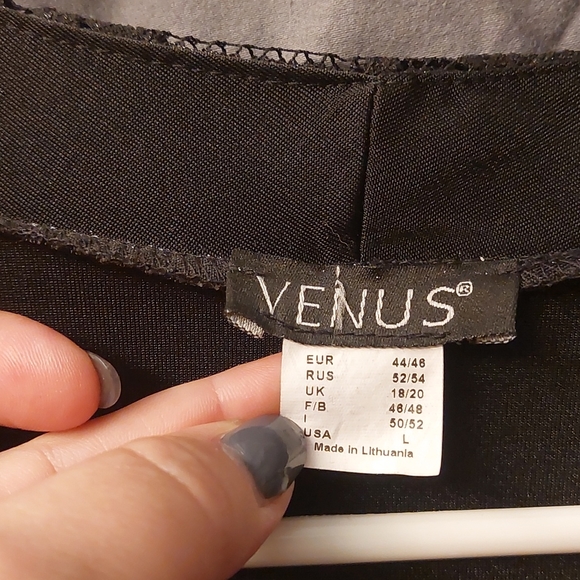 Venus Black spandex  and sparkle lace dress never worn..sat in closet..sz LG but - Picture 3 of 3